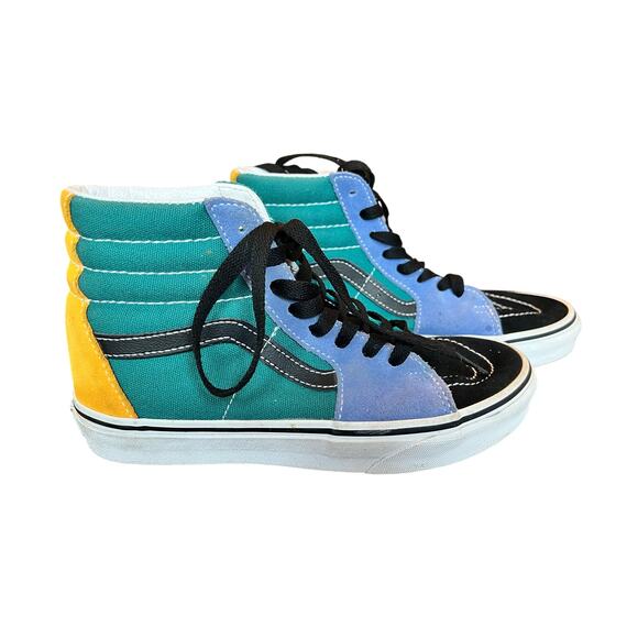VAN's Sk8-Hi Shoe, Men/Boys, Size 5, Multi-Color, Suede / Canvas, Skate - Picture 4 of 8